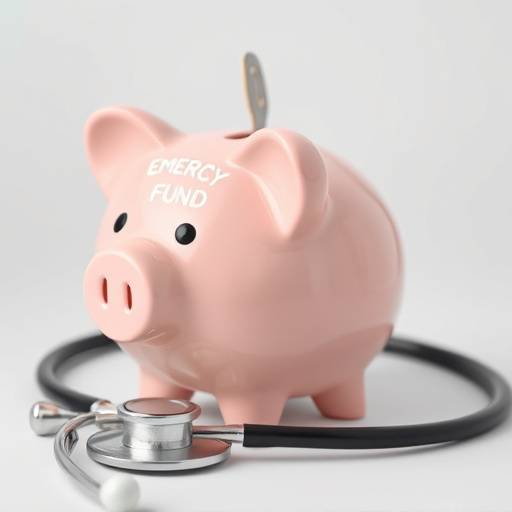 A piggy bank with a stethoscope representing the importance of an emergency fund.